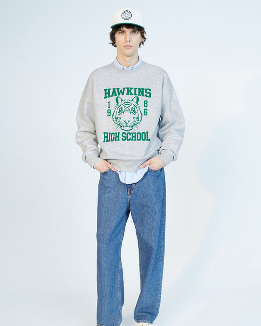 BUZO GRIS ESTAMPADO VERDE