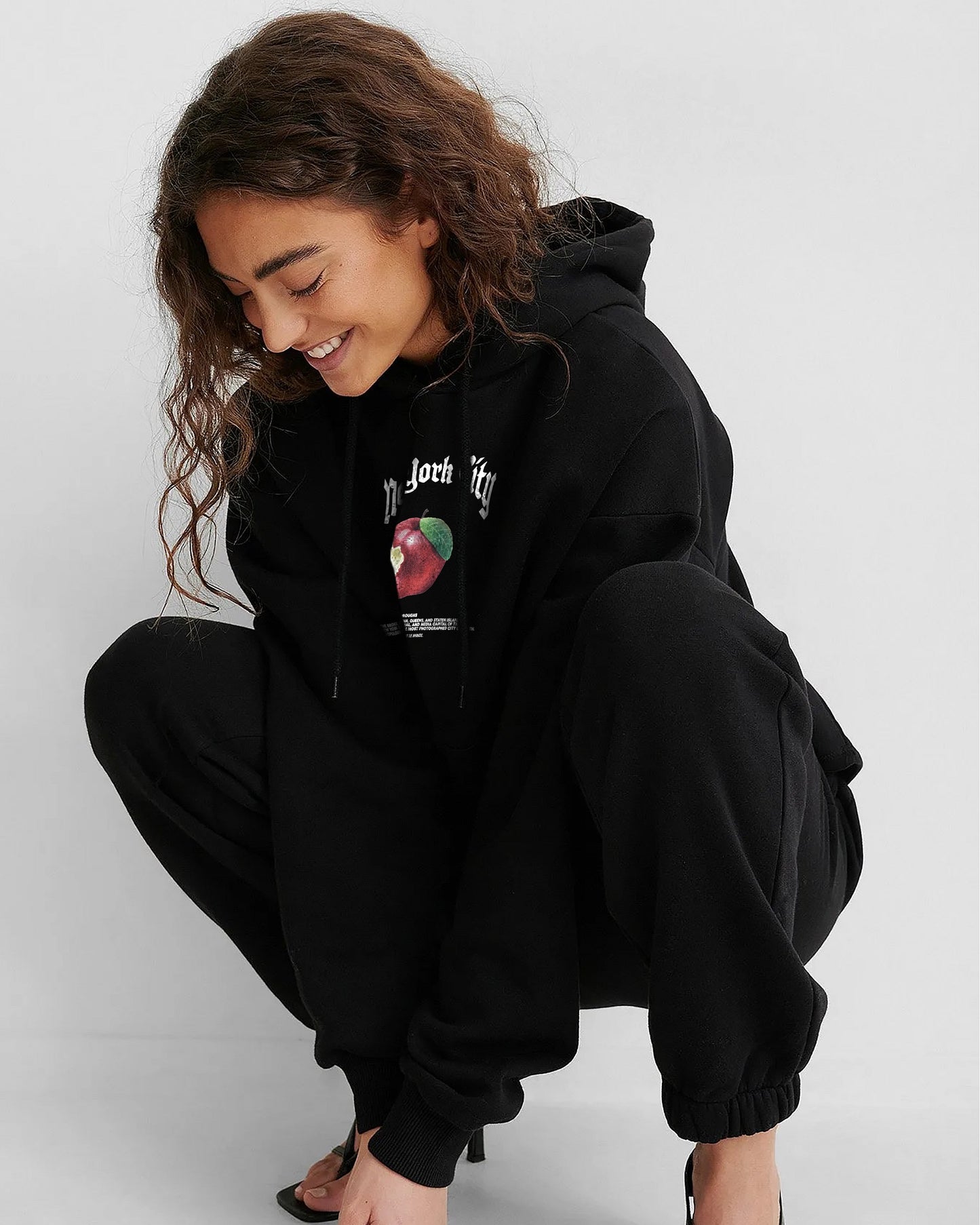 HOODIE NEGRO NEW YORK CITY