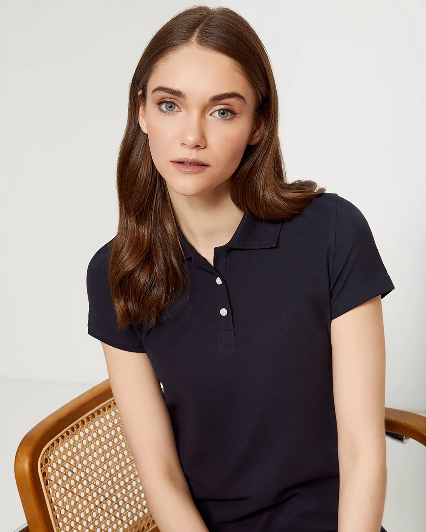 CAMISETA POLO MUJER AZUL ROYAL