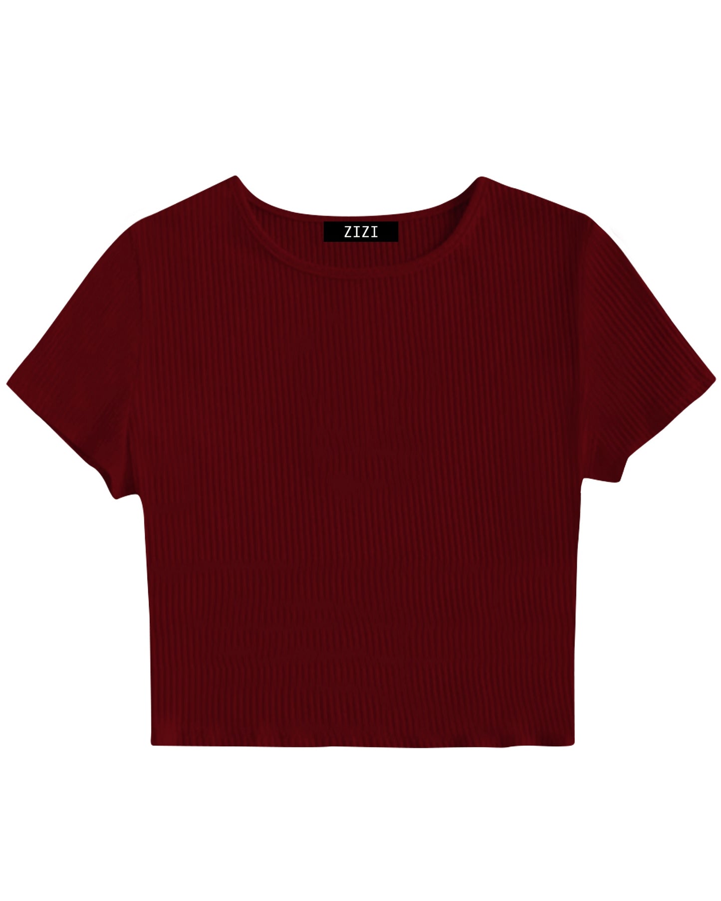 CROP TOP RIBB VINO