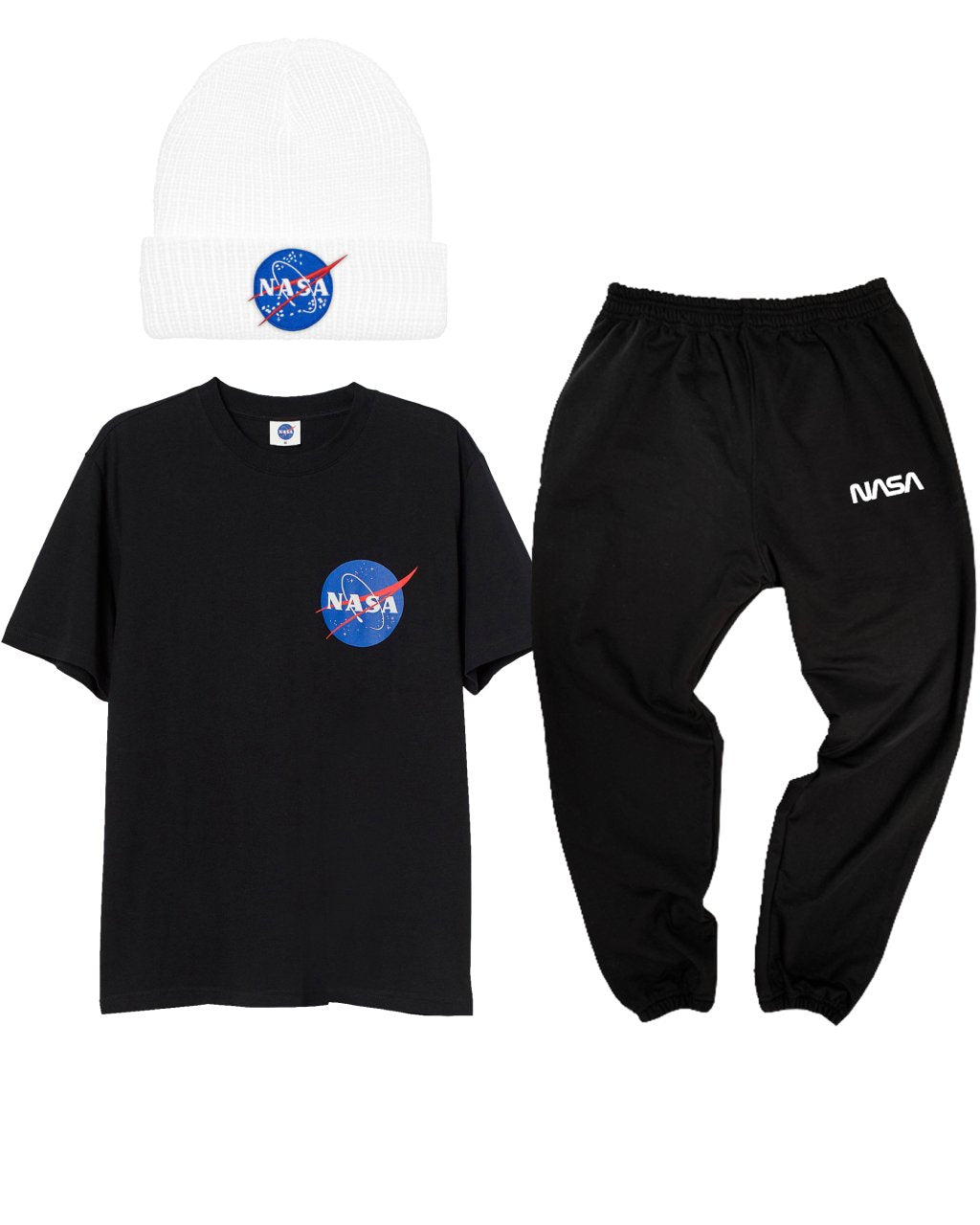 CONJUNTO POWER (CAMISETA + JOGGER + GORRO BLANCO)