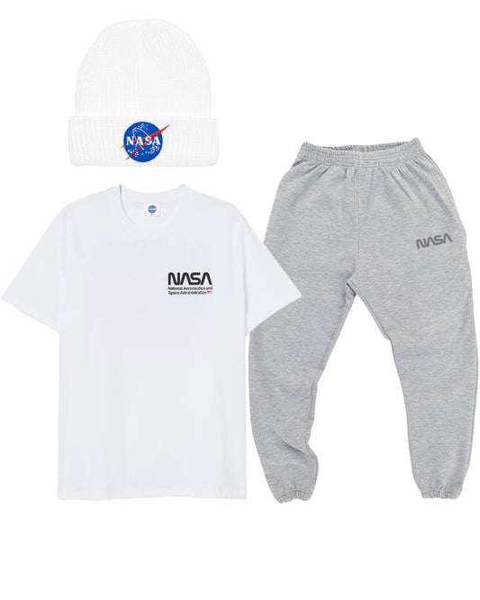 CONJUNTO POWER (CAMISETA + JOGGER + GORRO BLANCO)