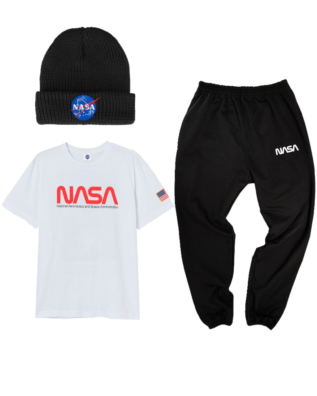 CONJUNTO POWER (CAMISETA + JOGGER + GORRO NEGRO)