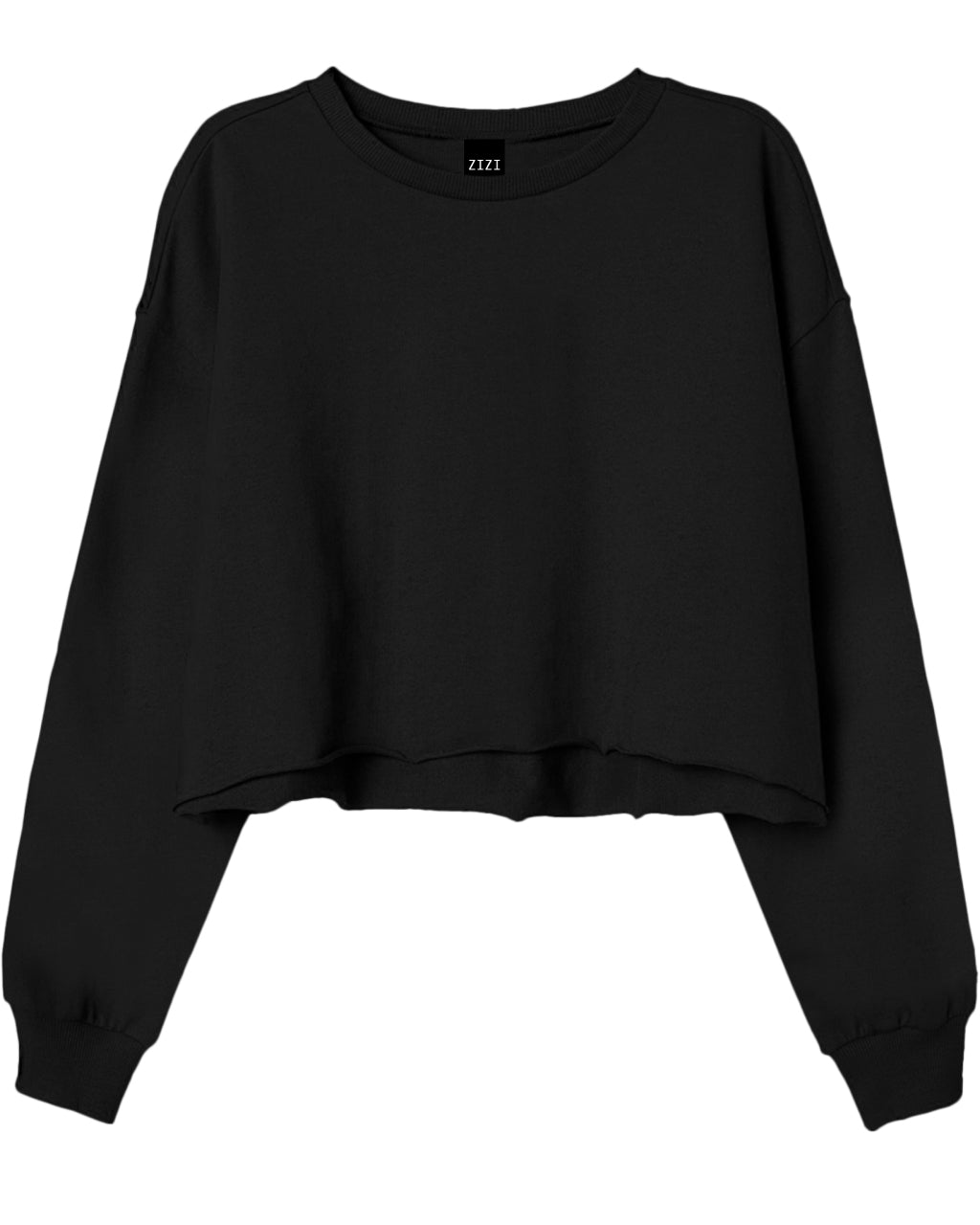 CROP BUZO NEGRO