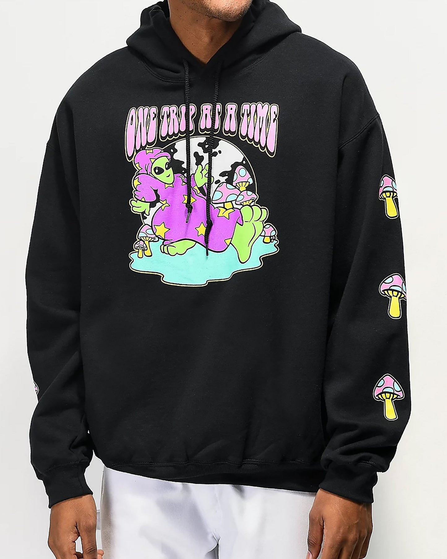 HOODIE NEGRO ONE TRIP AT A TIME