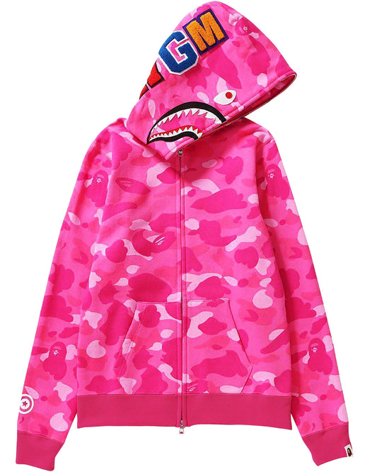 CHOMPA HOODIE BAPE SHARK COLOR ROSA