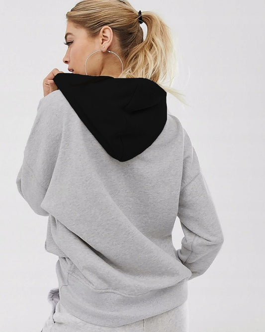 HOODIE GRIS CAPUCHA NEGRA