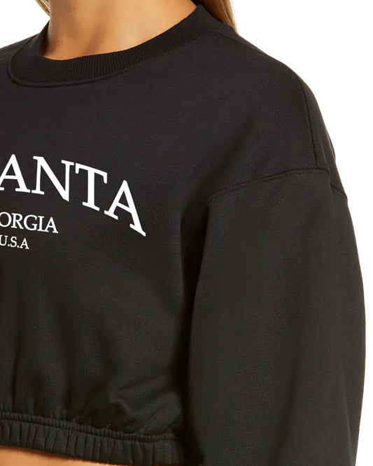 CROP BUZO NEGRO ATLANTA