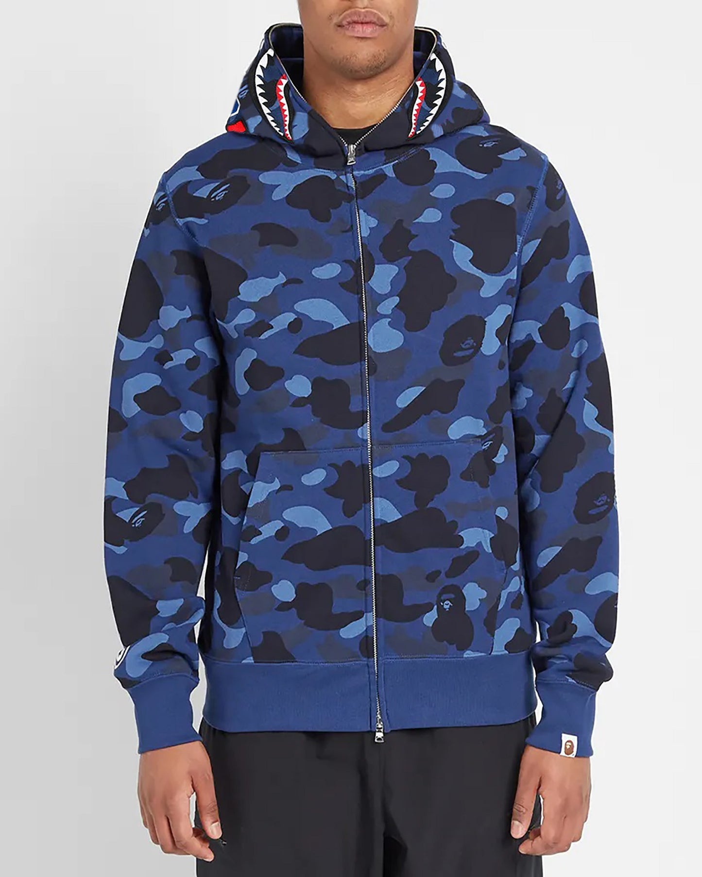 CHOMPA HOODIE BAPE SHARK COLOR AZUL