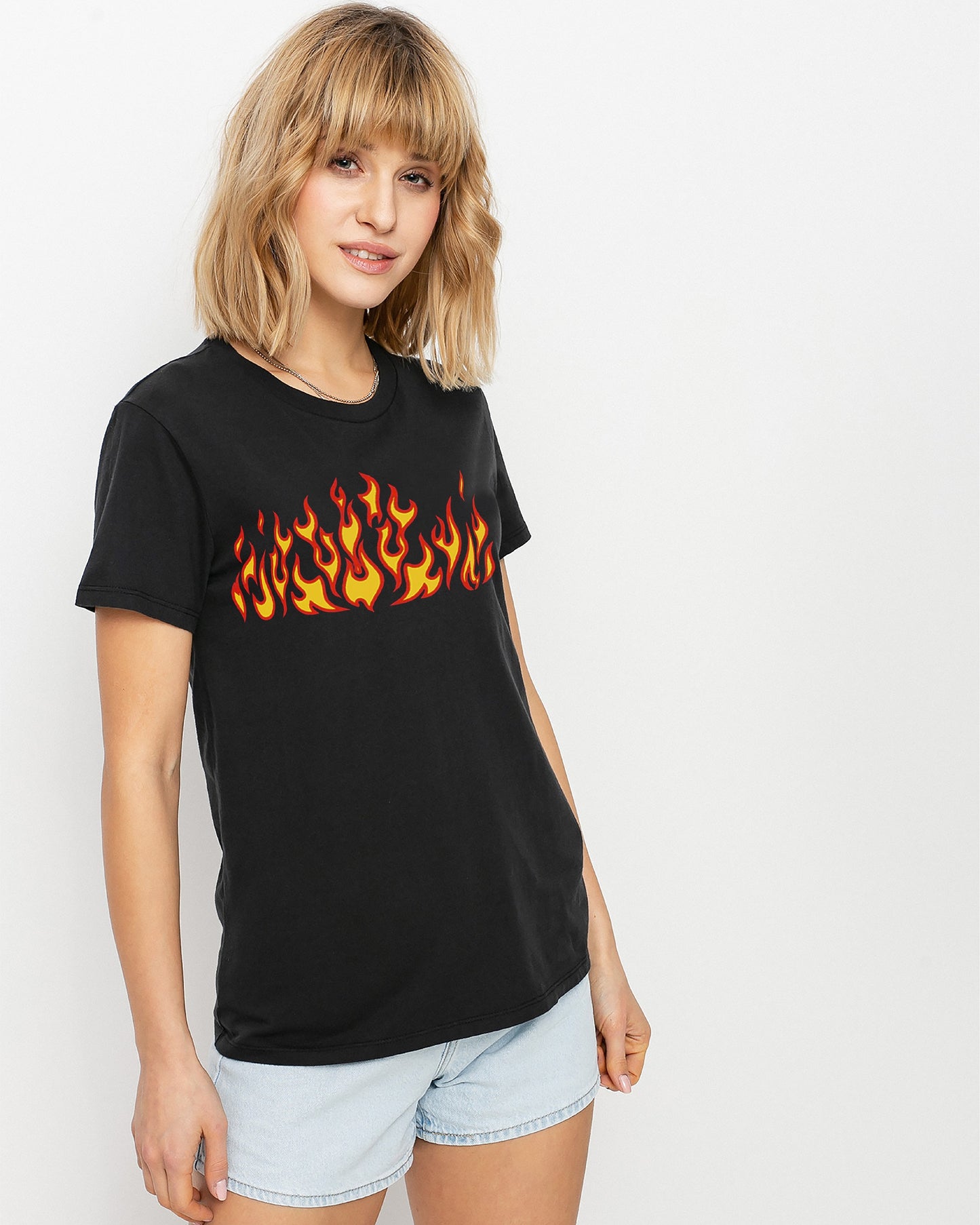 CAMISETA NEGRA FLAME