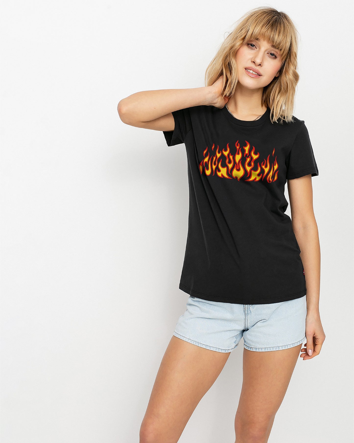 CAMISETA NEGRA FLAME
