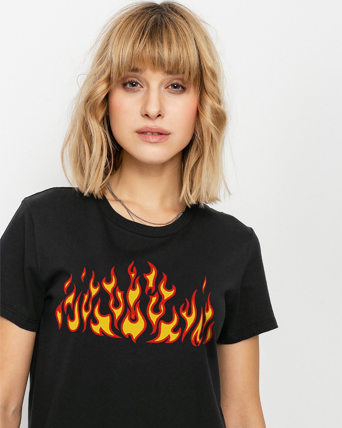 CAMISETA NEGRA FLAME