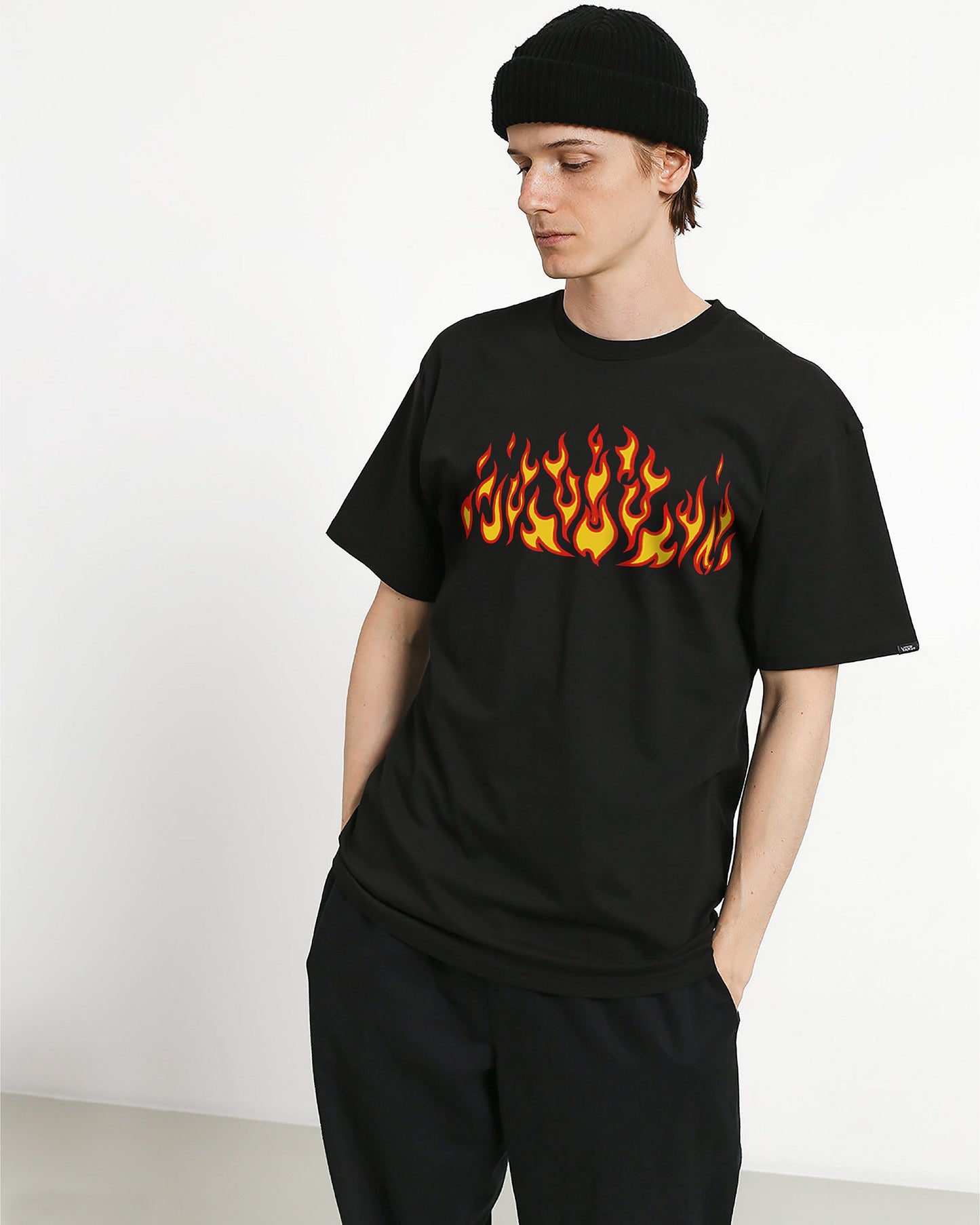CAMISETA NEGRA FLAME