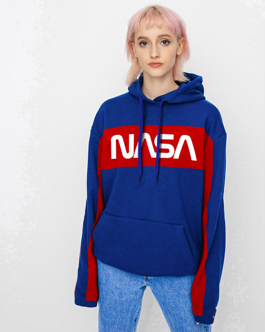 HOODIE NASA AZUL CON ROJO