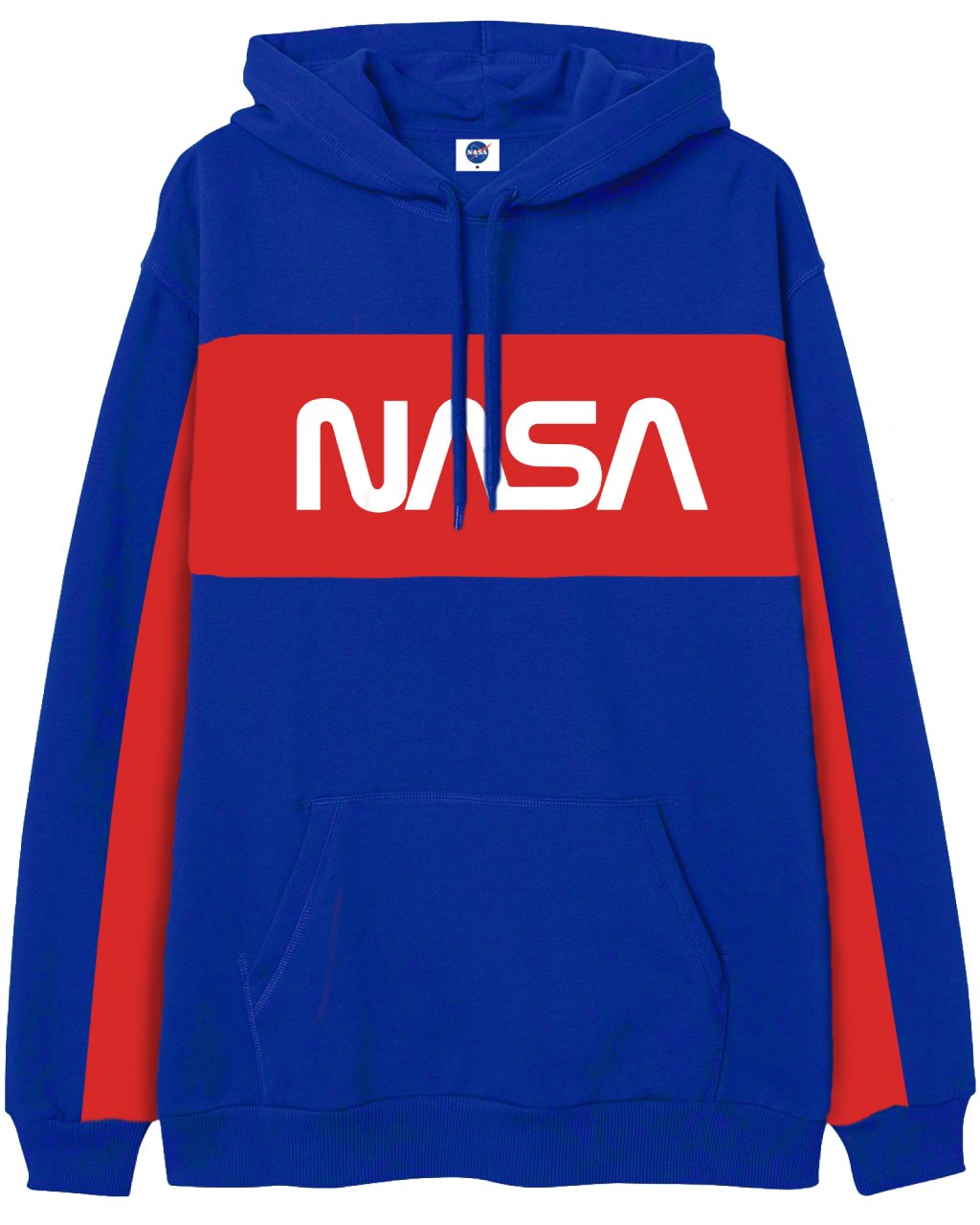 HOODIE NASA AZUL CON ROJO