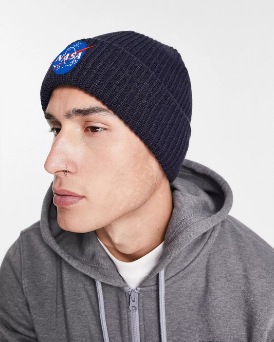 GORRO DE LANA NASA - AZUL