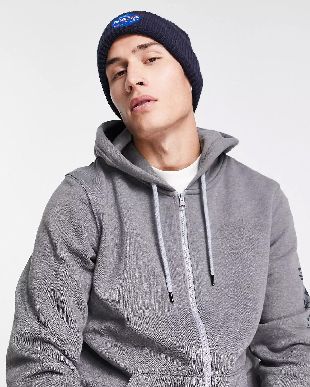 GORRO DE LANA NASA - AZUL