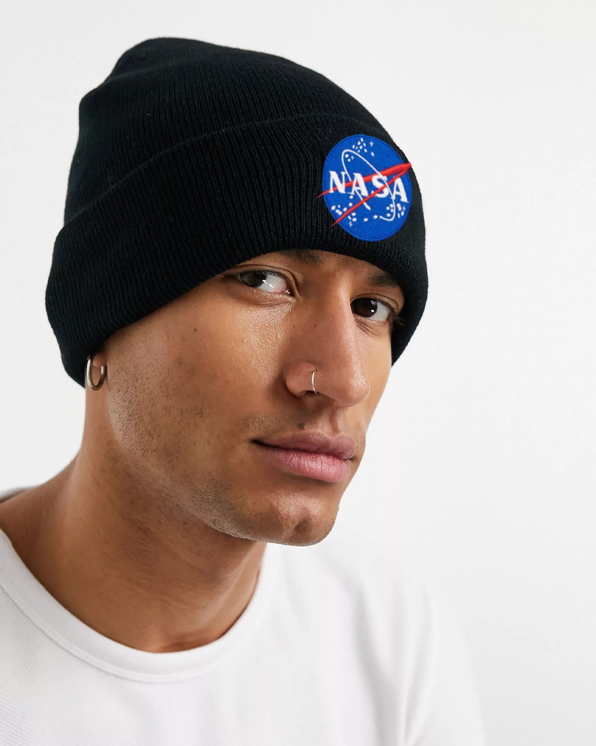 GORRO DE LANA NASA - NEGRO