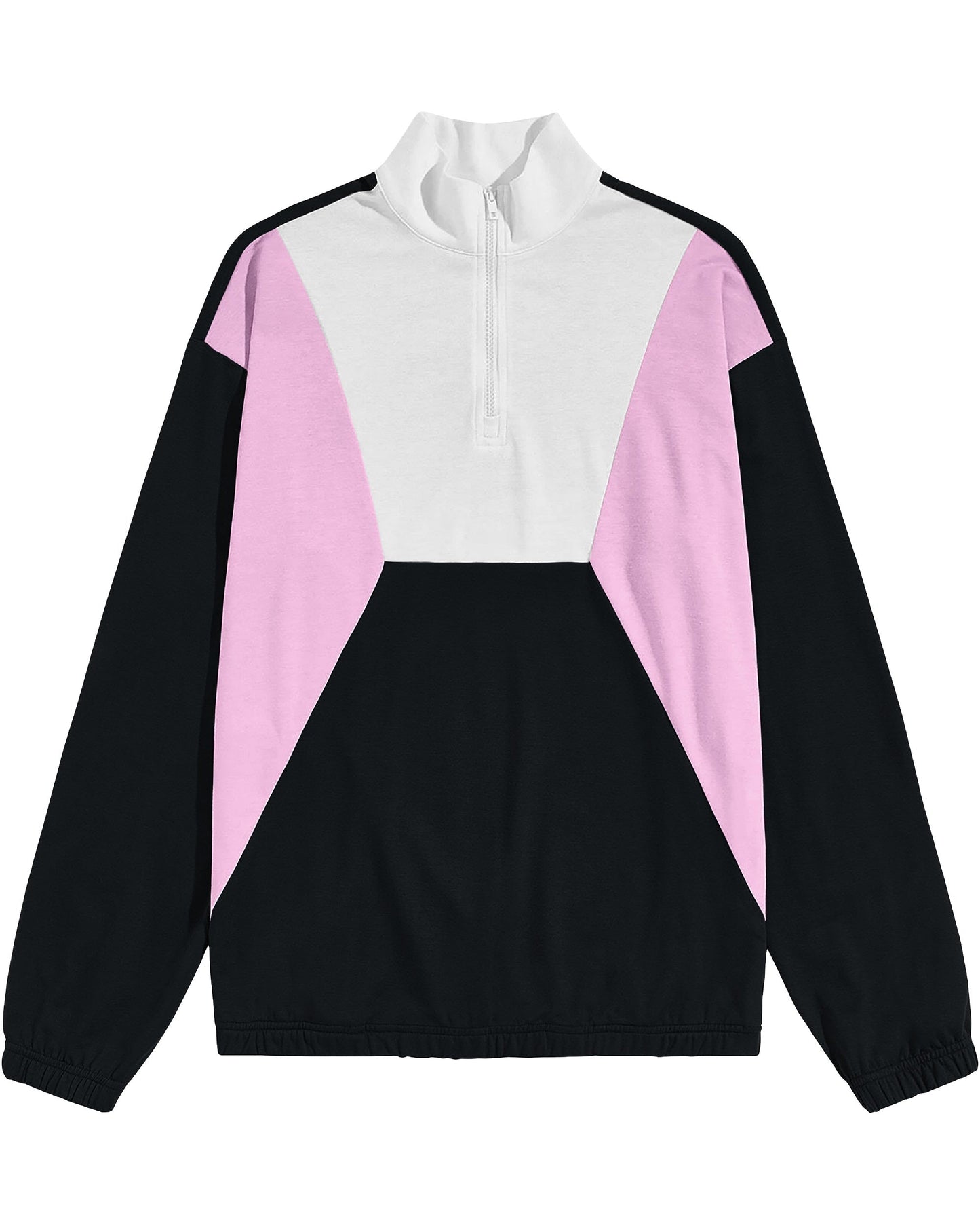 BUZO CON CIERRE ROSA Y NEGRO