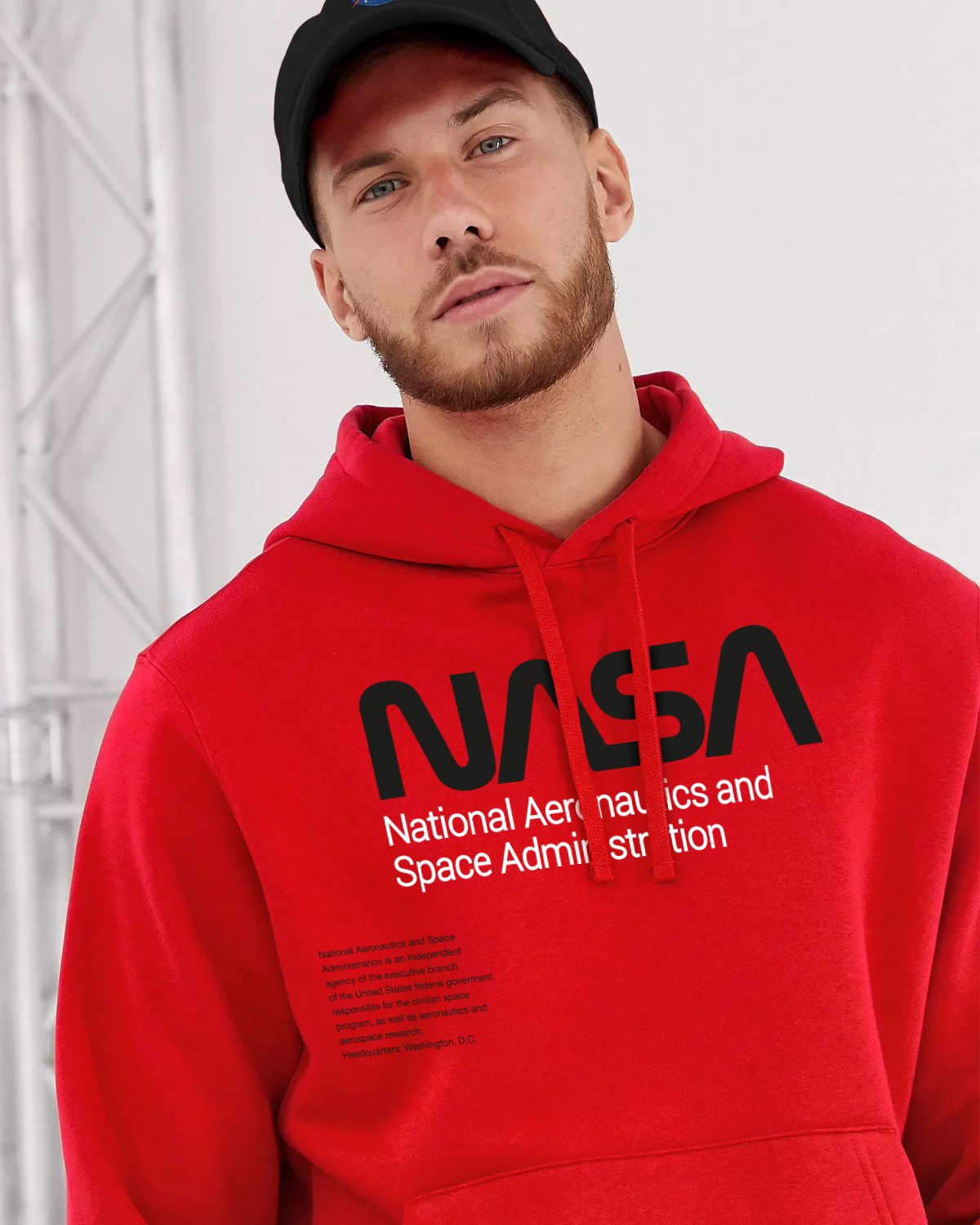 HOODIE NASA ROJO