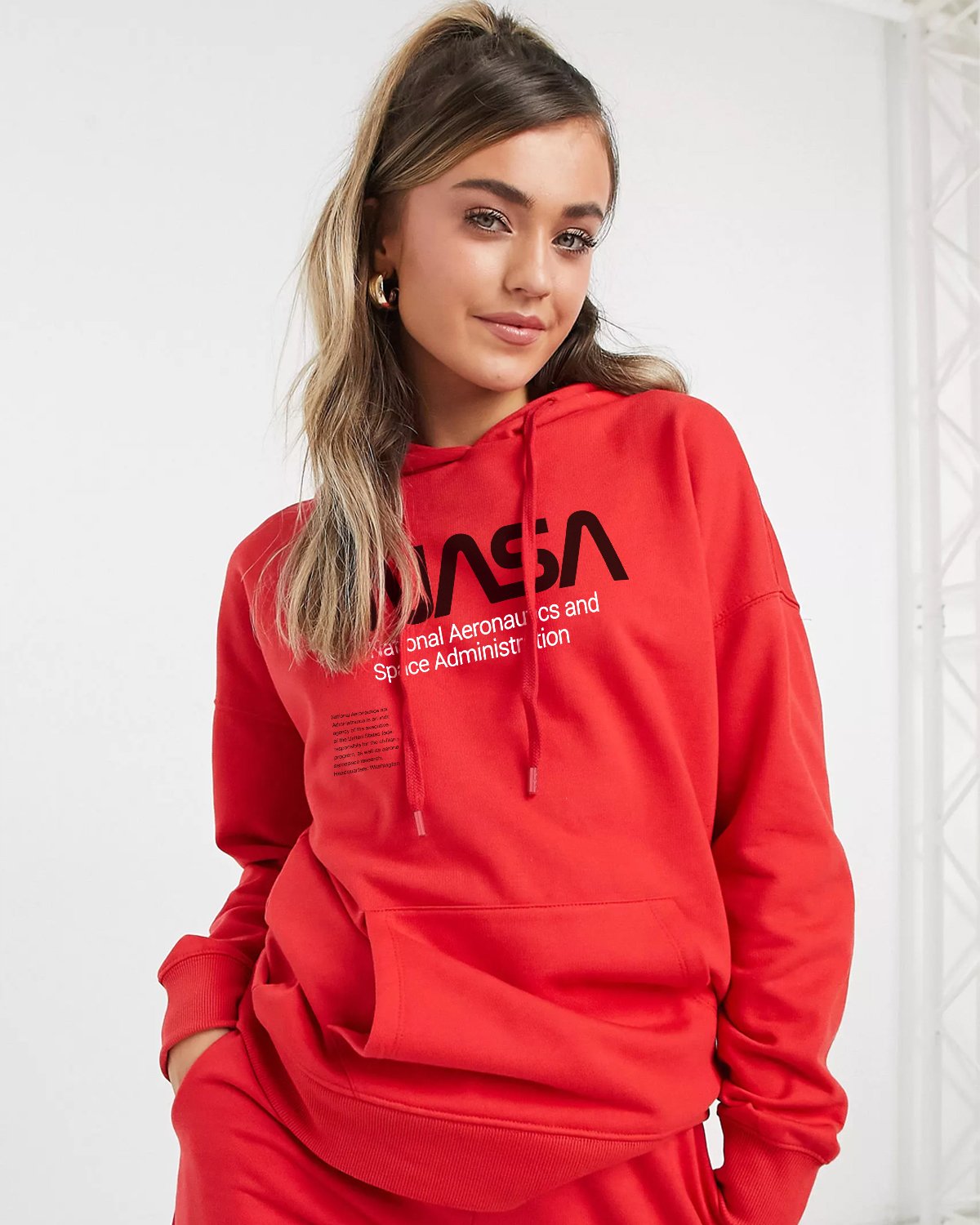 HOODIE NASA ROJO