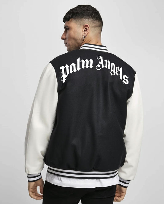 CHAQUETA UNIVERSITARIA NEGRA PALM ANGELS