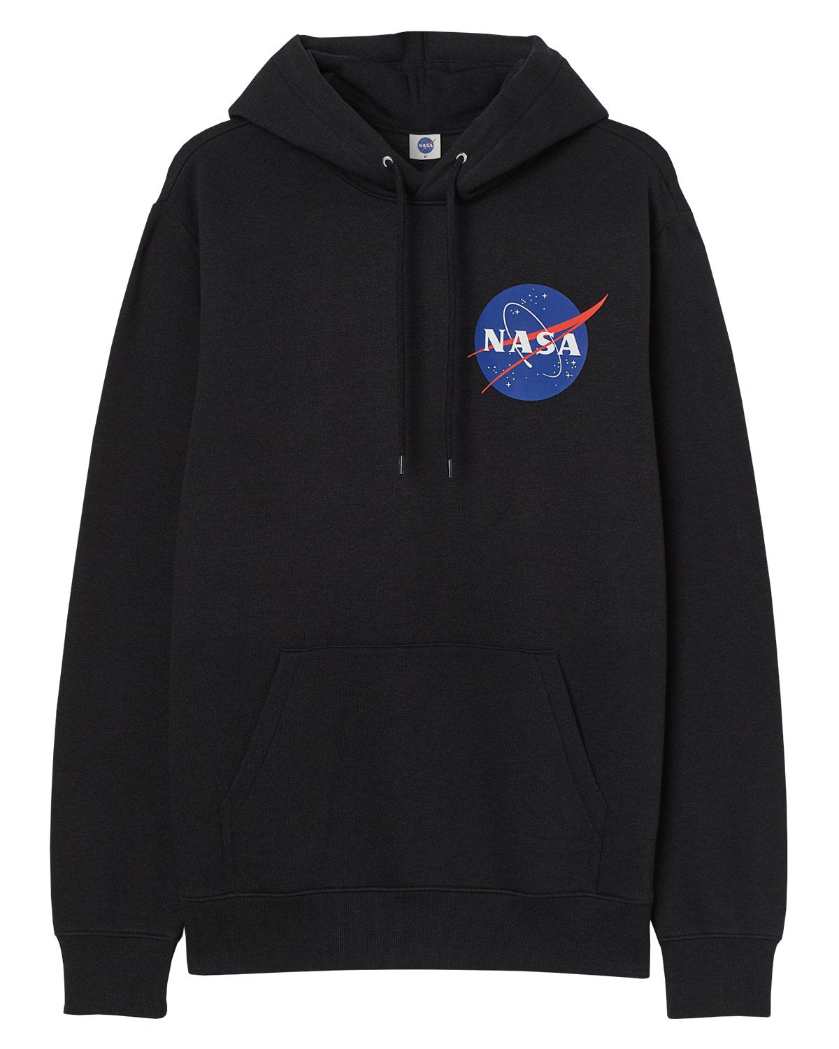 HOODIE NASA NEGRO LOGO AZUL