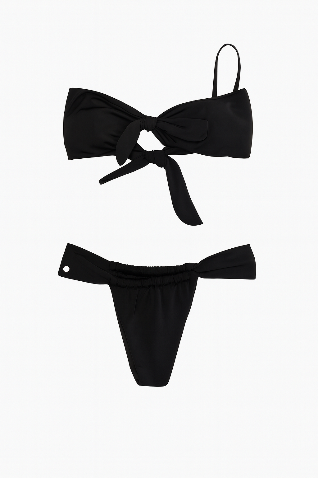 TERNO DE BAÑO BIKINI + TOP NEGRO