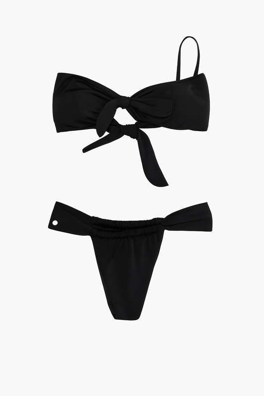TERNO DE BAÑO BIKINI + TOP NEGRO
