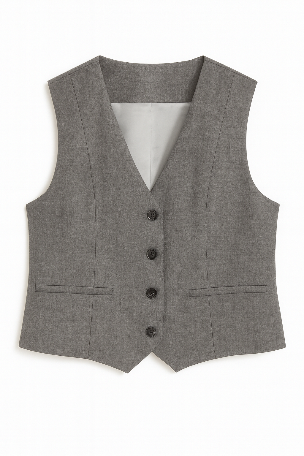 CHALECO DAMA GRIS FORMAL