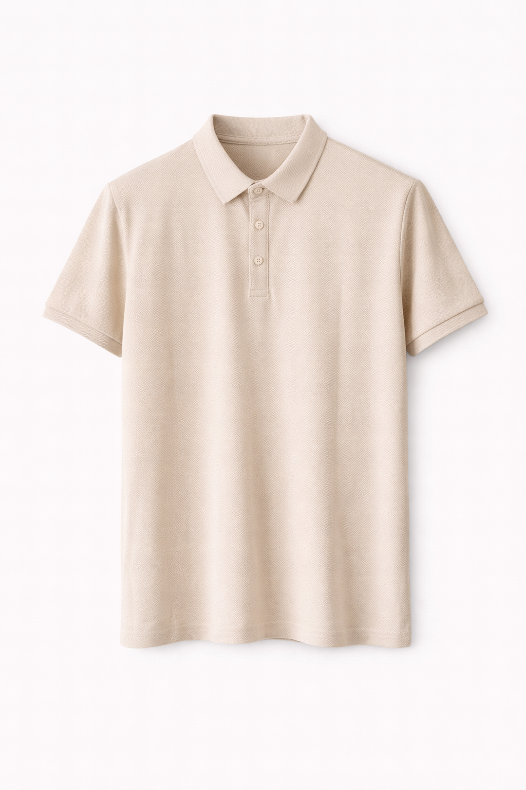 CAMISETA POLO HOMBRE ESTILO BLACK CON CUELLO BEIGE