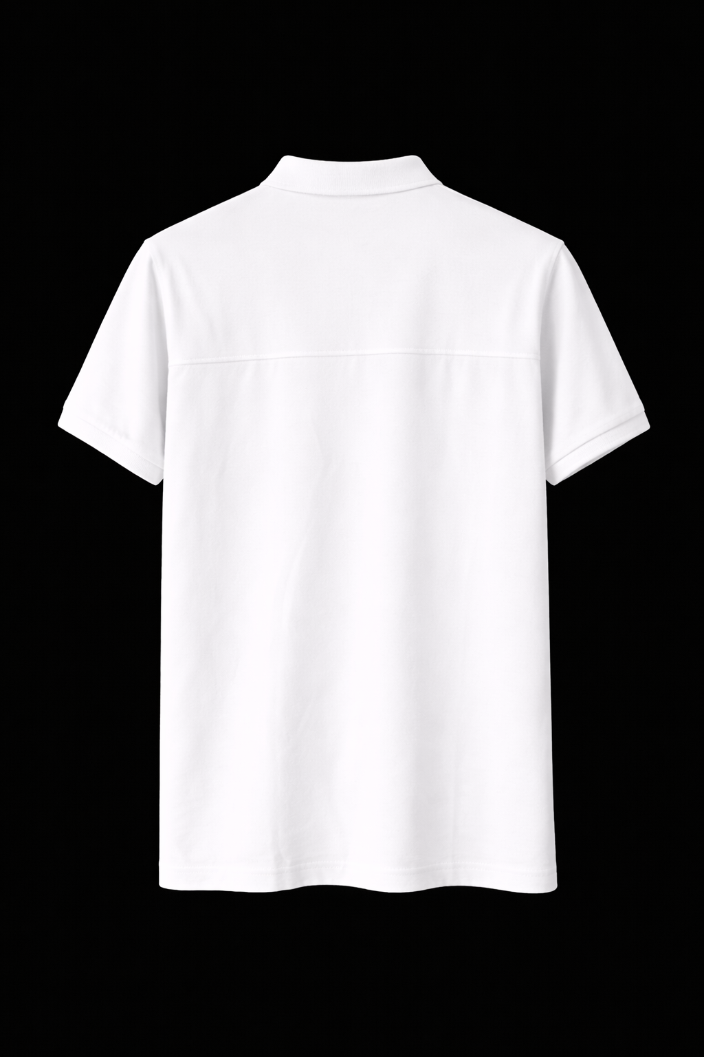 CAMISETA POLO DEPORTIVA CON CUELLO BLANCA