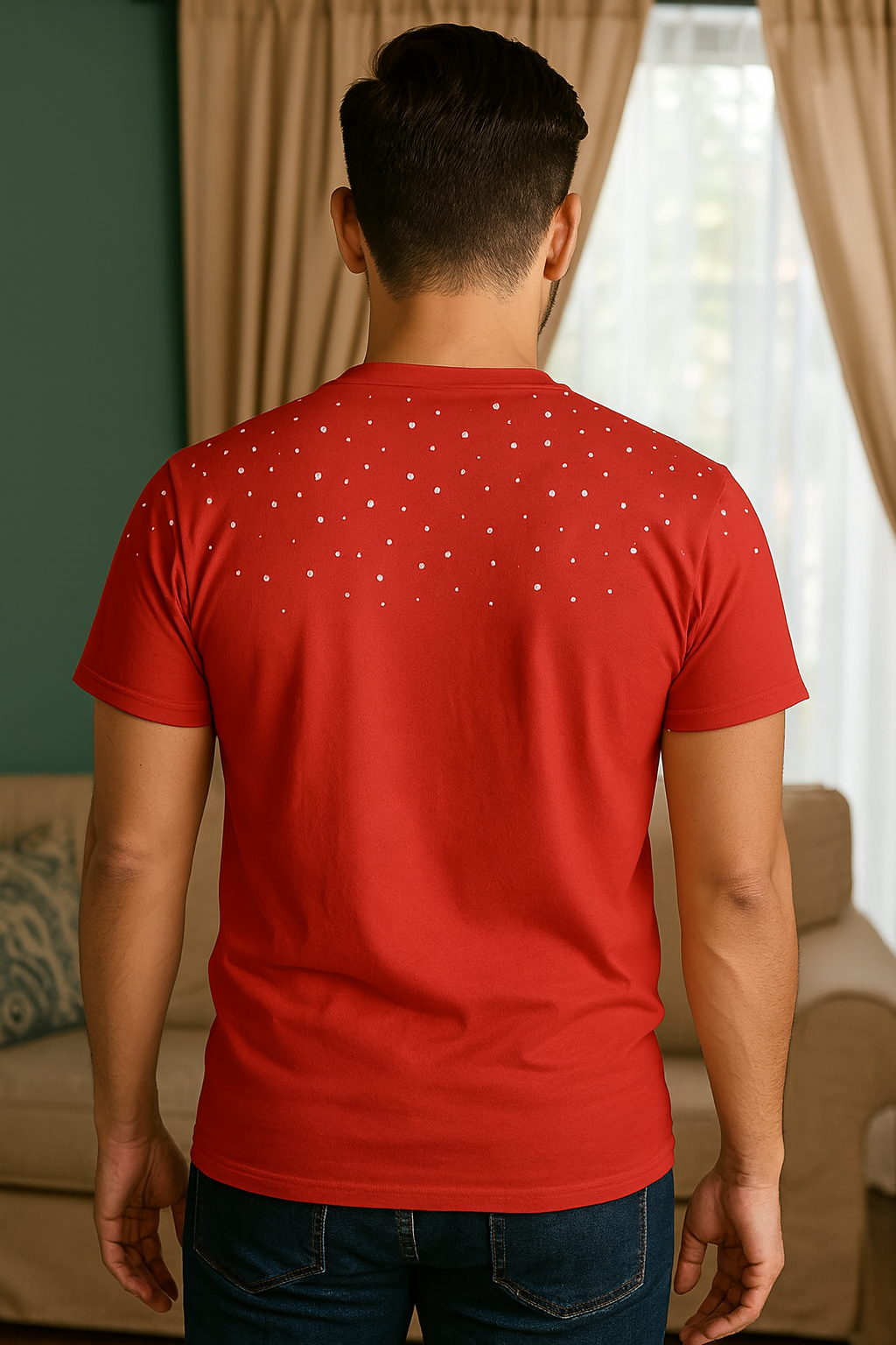 CAMISETA NAVIDEÑA HOMBRE MERRY CHRISTMAS CON GORRO DE SANTA