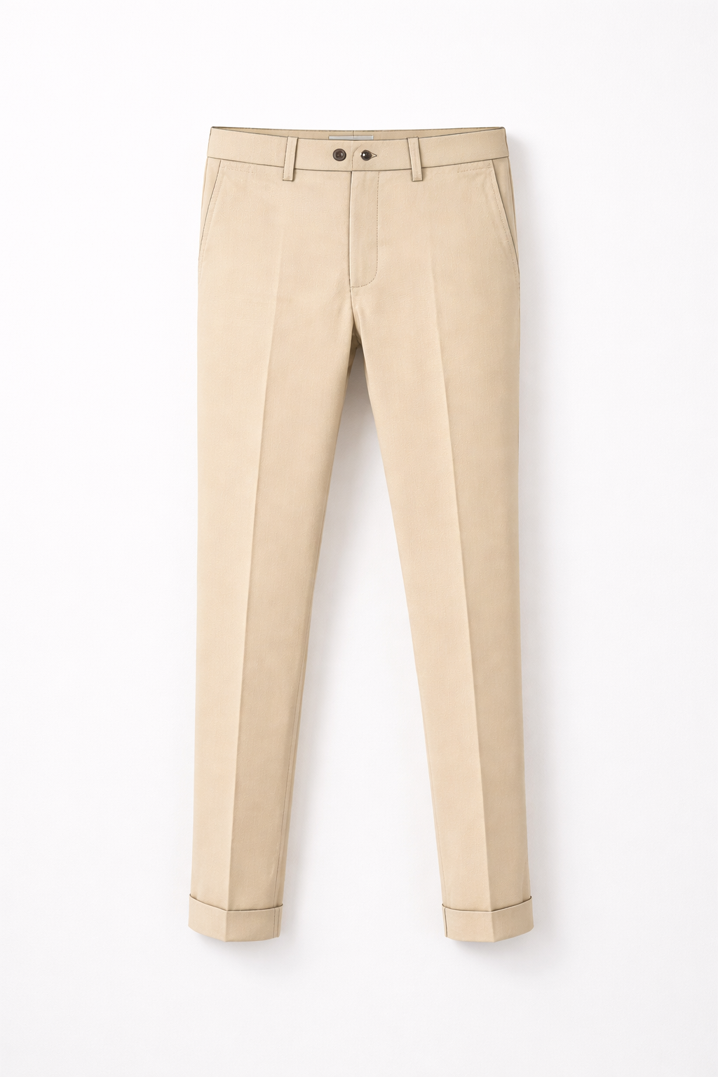 PANTALÓN DE TELA HOMBRE BEIGE CORTE NARROW