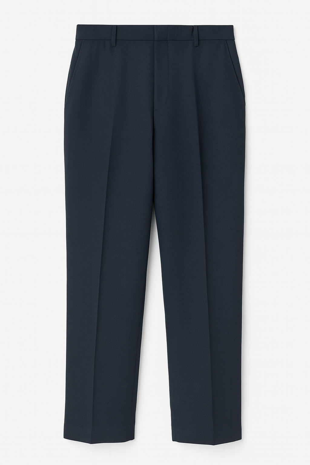 PANTALON DE TELA HOMBRE AZUL MARINO CON BROCHE OCULTO