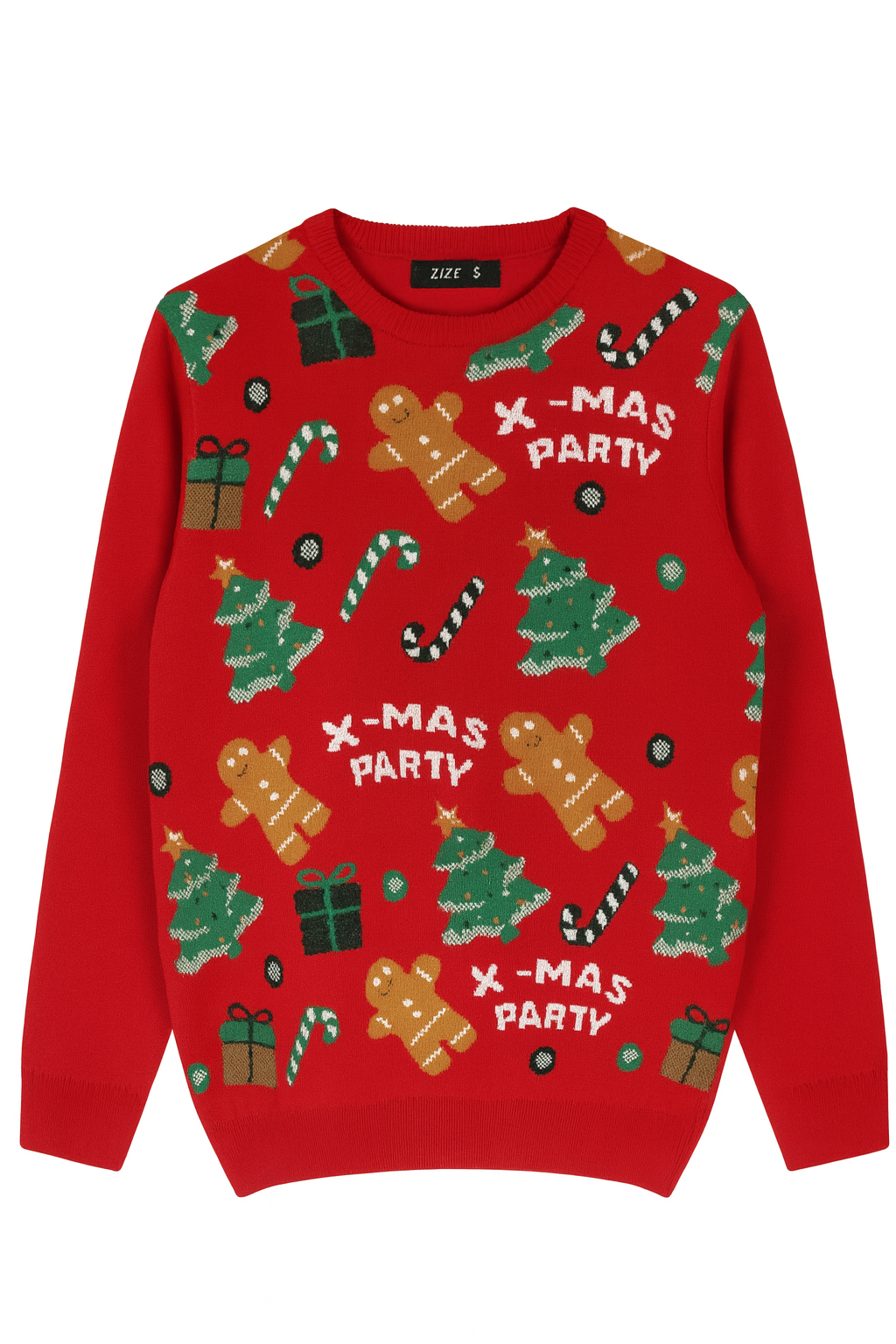 SACO NIÑA DE LANA NAVIDEÑO ROJO