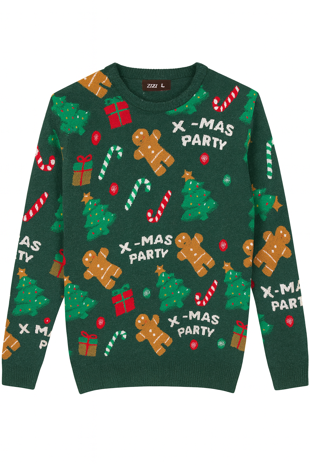 SACO NIÑA DE LANA NAVIDEÑO VERDE