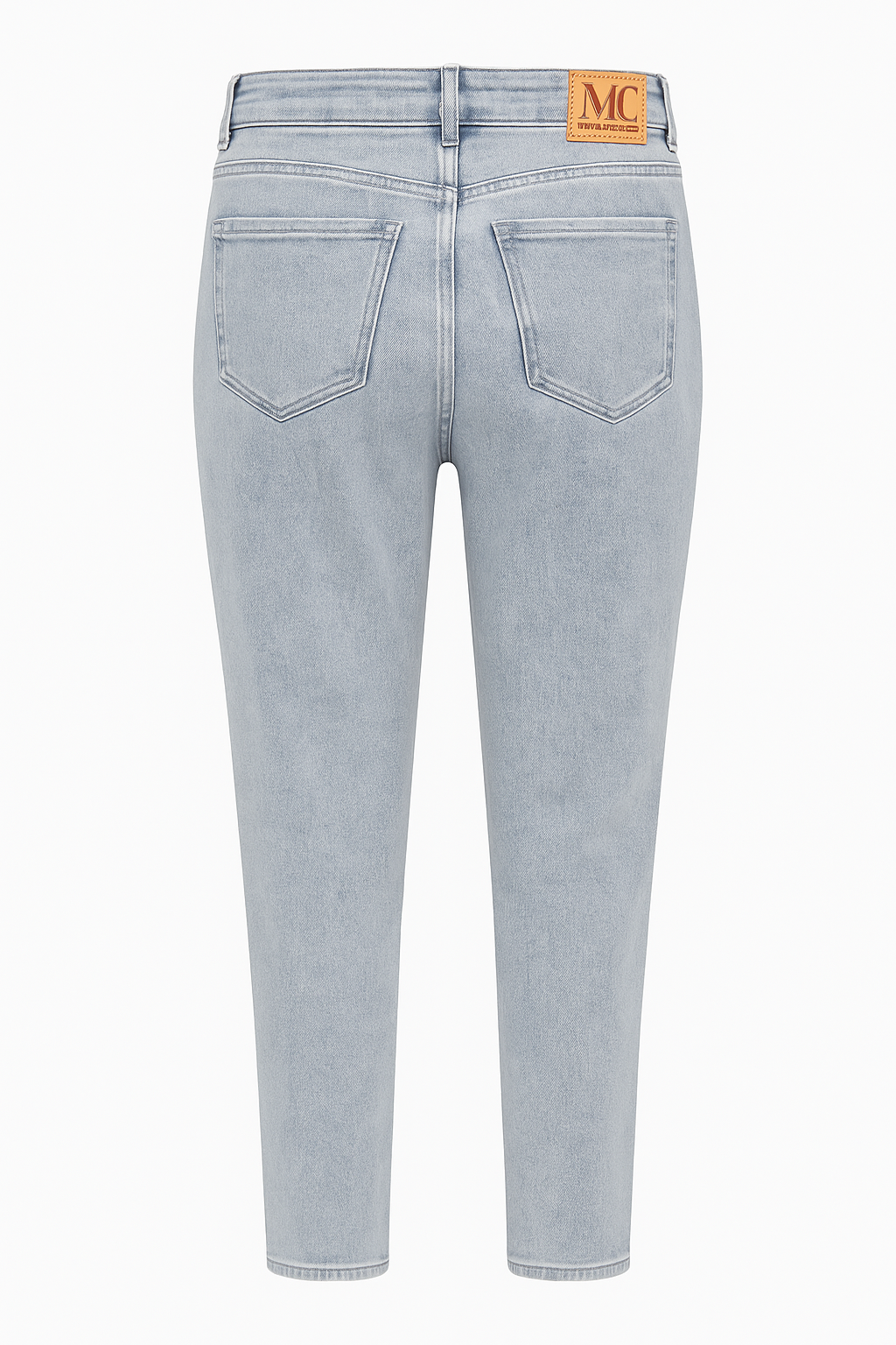 PANTALÓN JEAN DAMA CELESTE GRISACEO JASPEADO SKINNY FIT SIN BOLSILLOS TRASEROS