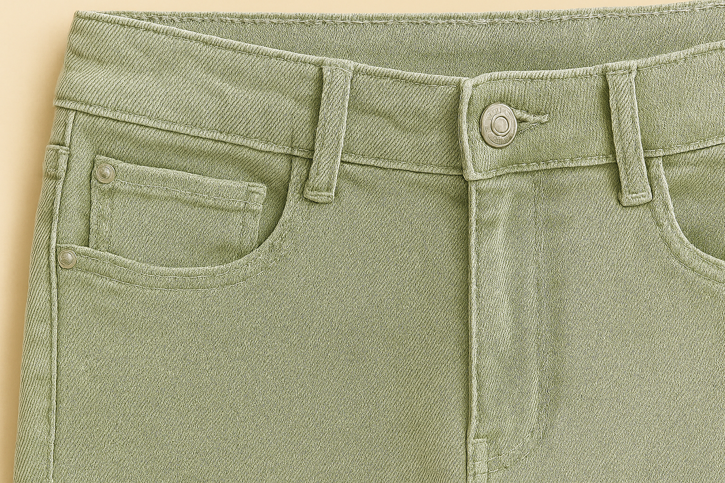 PANTALÓN JEAN SKINNY DAMA VERDE MILITAR STRETCH