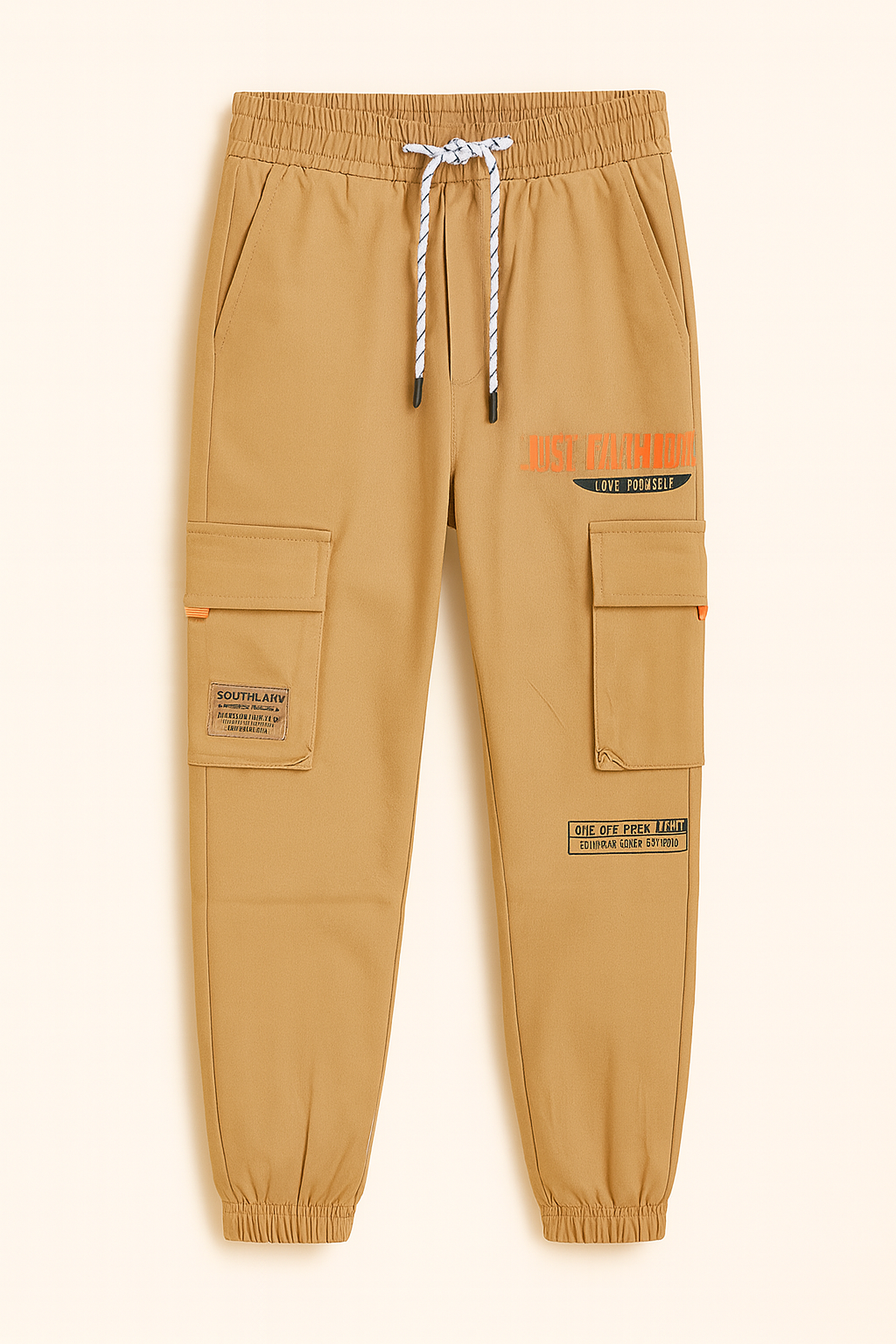 JOGGER CARGO NIÑO CON BOLSILLOS Y ESTAMPADOS URBANOS