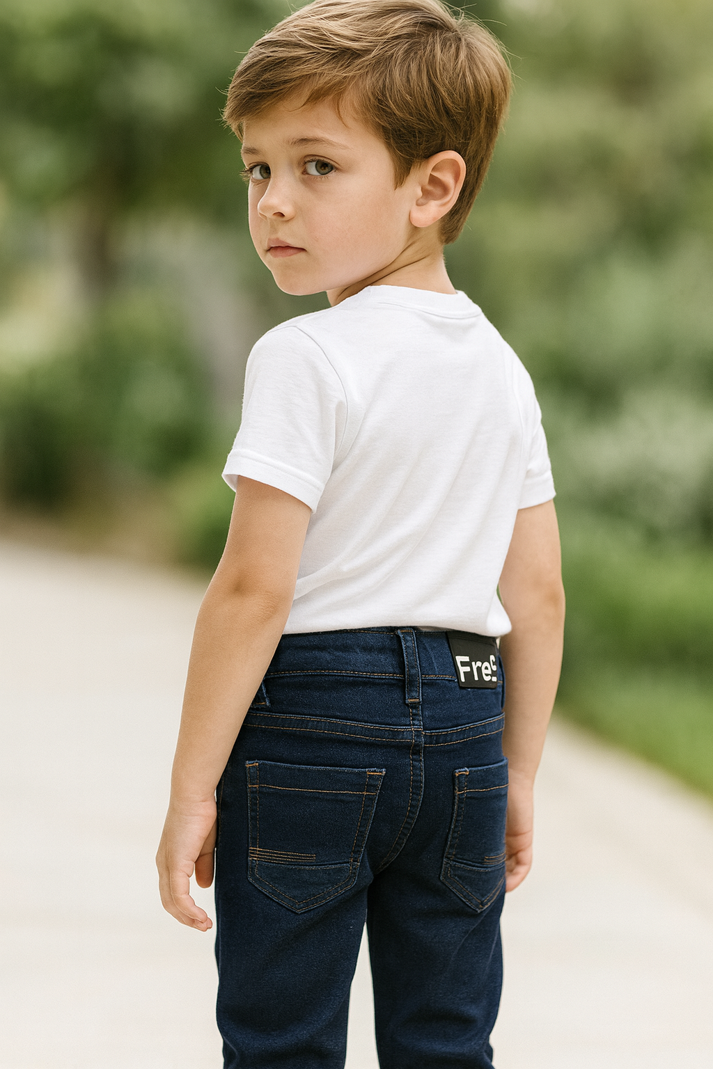 PANTALÓN JEAN NIÑO SLIM FIT AZUL