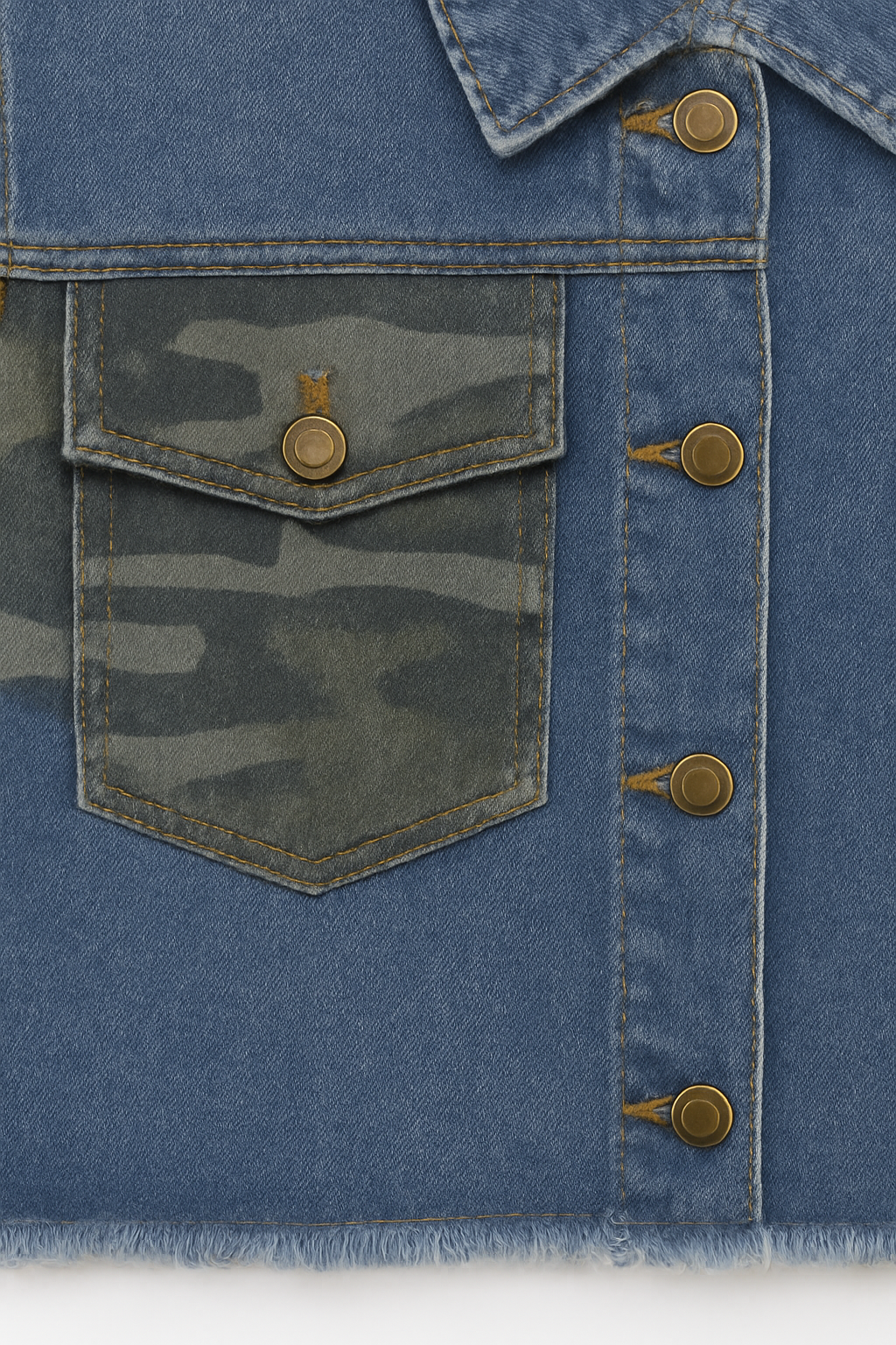 CAQUETA DAMA AZUL PARCHES MILITARES