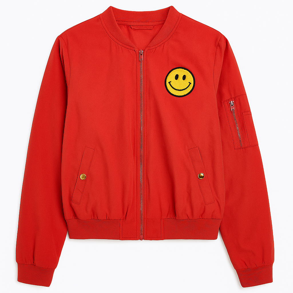 CHAQUETA DAMA ROJA CARITA FELIZ