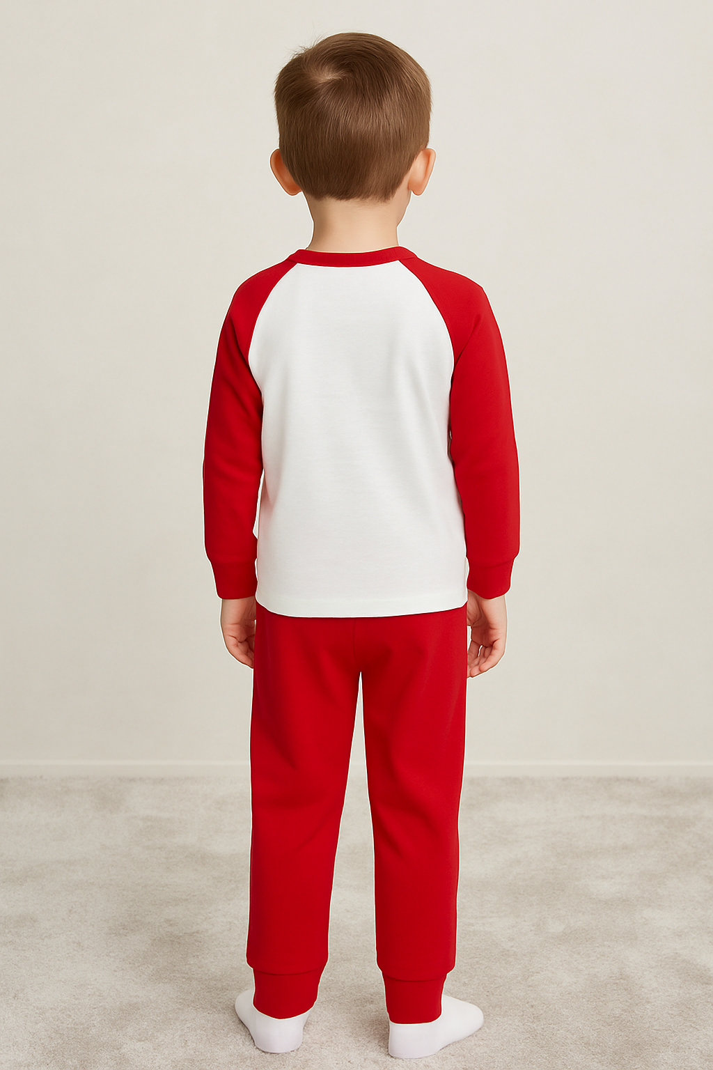 PIJAMA NAVIDEÑA NIÑO INFANTIL ROJA