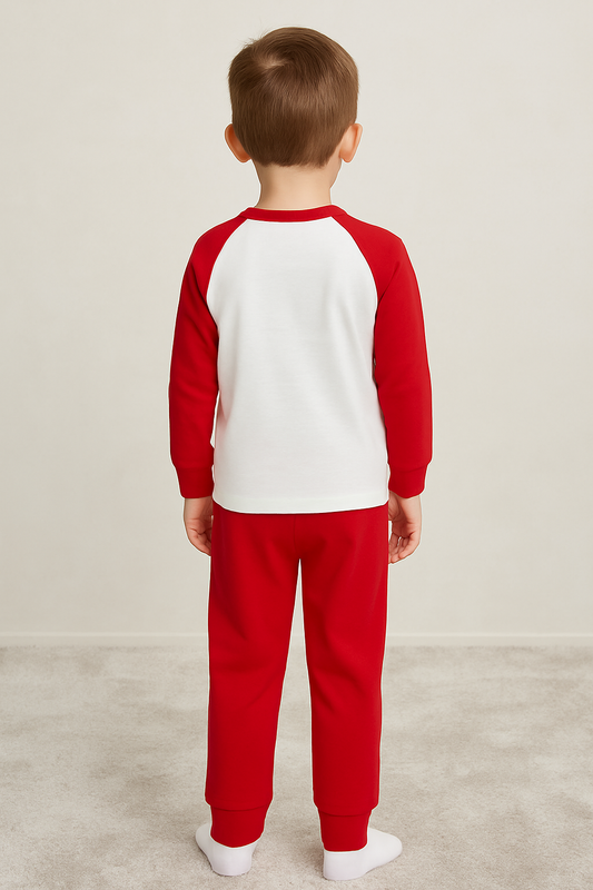 PIJAMA NAVIDEÑA NIÑO INFANTIL ROJA