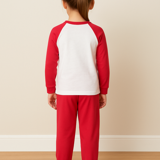 PIJAMA NAVIDEÑA NIÑA INFANTIL ROJA
