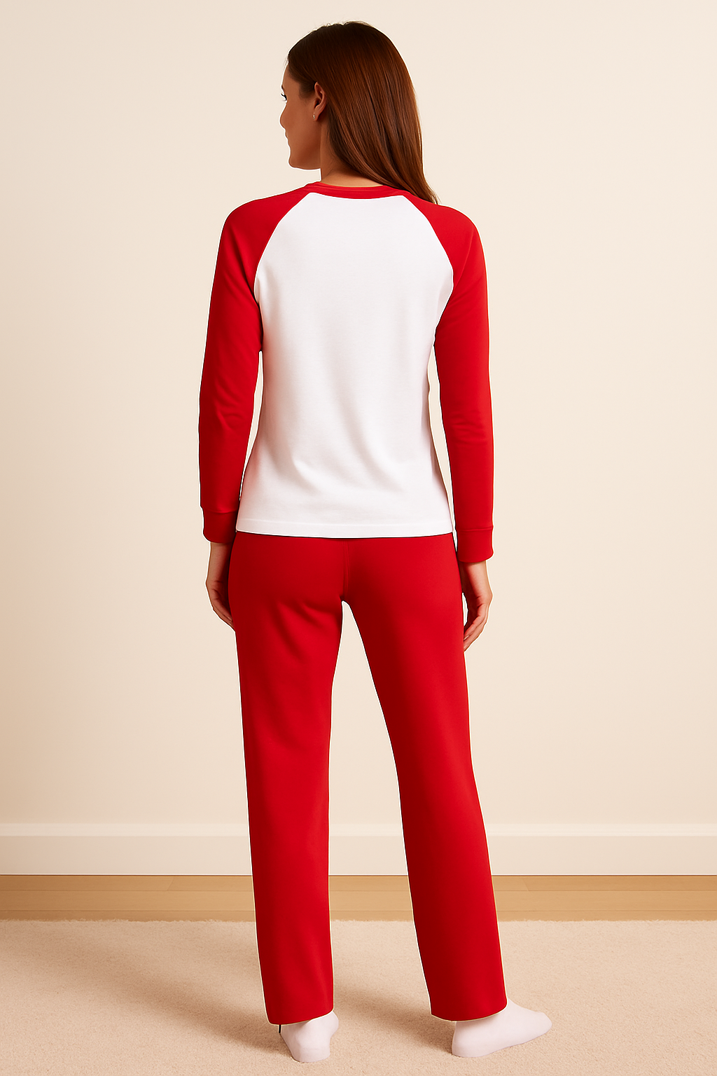 PIJAMA NAVIDEÑA DAMA ROJA