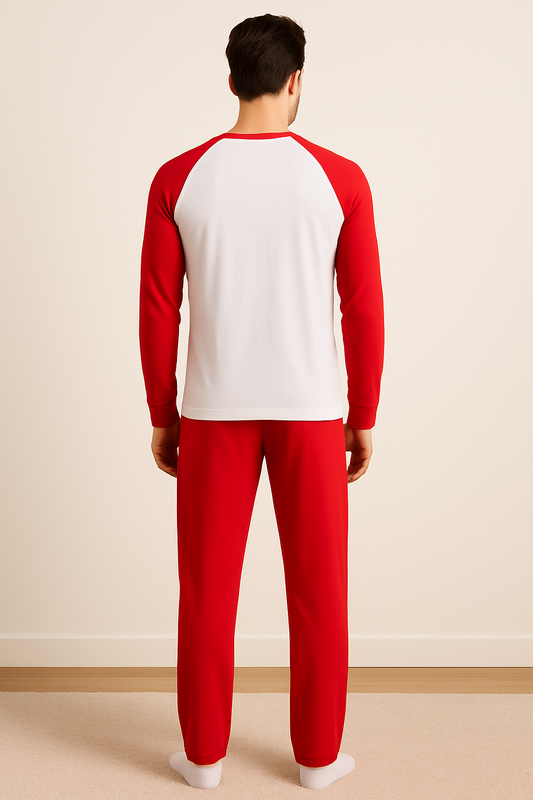 PIJAMA NAVIDEÑA HOMBRE ROJA