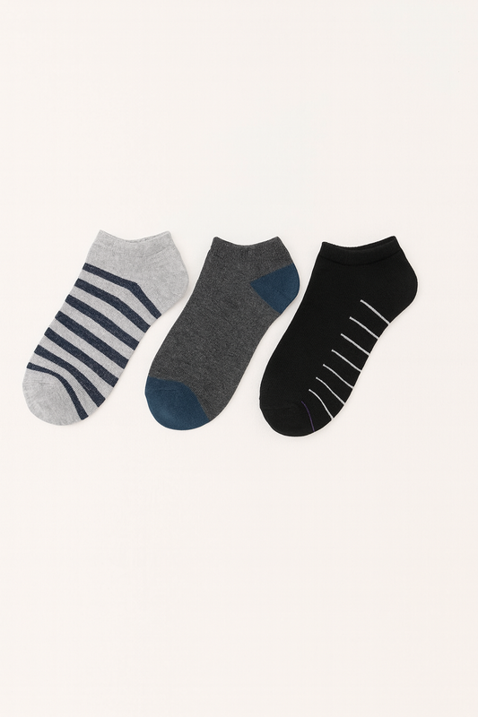 PACK X3 MEDIAS TOBILLERAS CASUALES