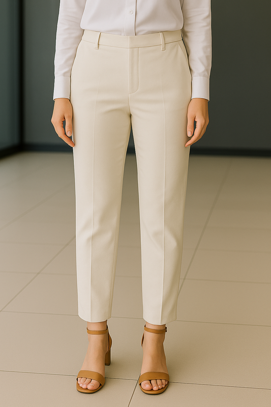 PANTALON DE DAMA FORMAL CON ABERTURA DE TOBILLO BOLSILLOS LATERALES Y TRASEROS